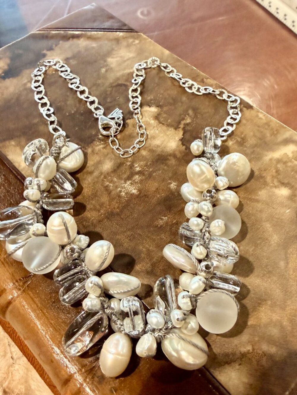 Silpada Effervescence Cluster Necklace Sterling Silver 925 Retired Statement